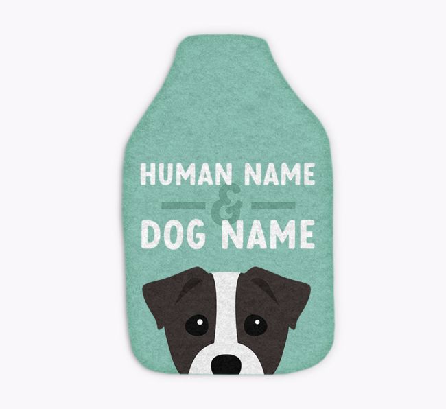 Human and Dog Names: Personalized {breedFullName} Hot Water Bottle